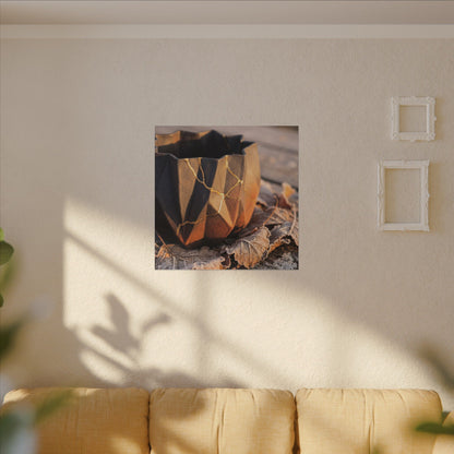 Paper Fold Gold Repair Canvas Art | Philosophical Kintsugi Art