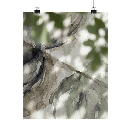 Japandi Paper Fold in Dappled | Watercolor Wall Art Print Art Print