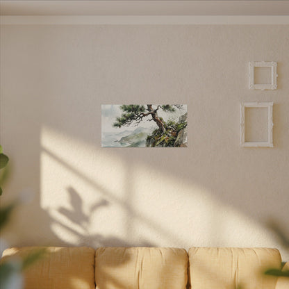 Pine Tree Spring Canvas Art | Japandi Neutral Design