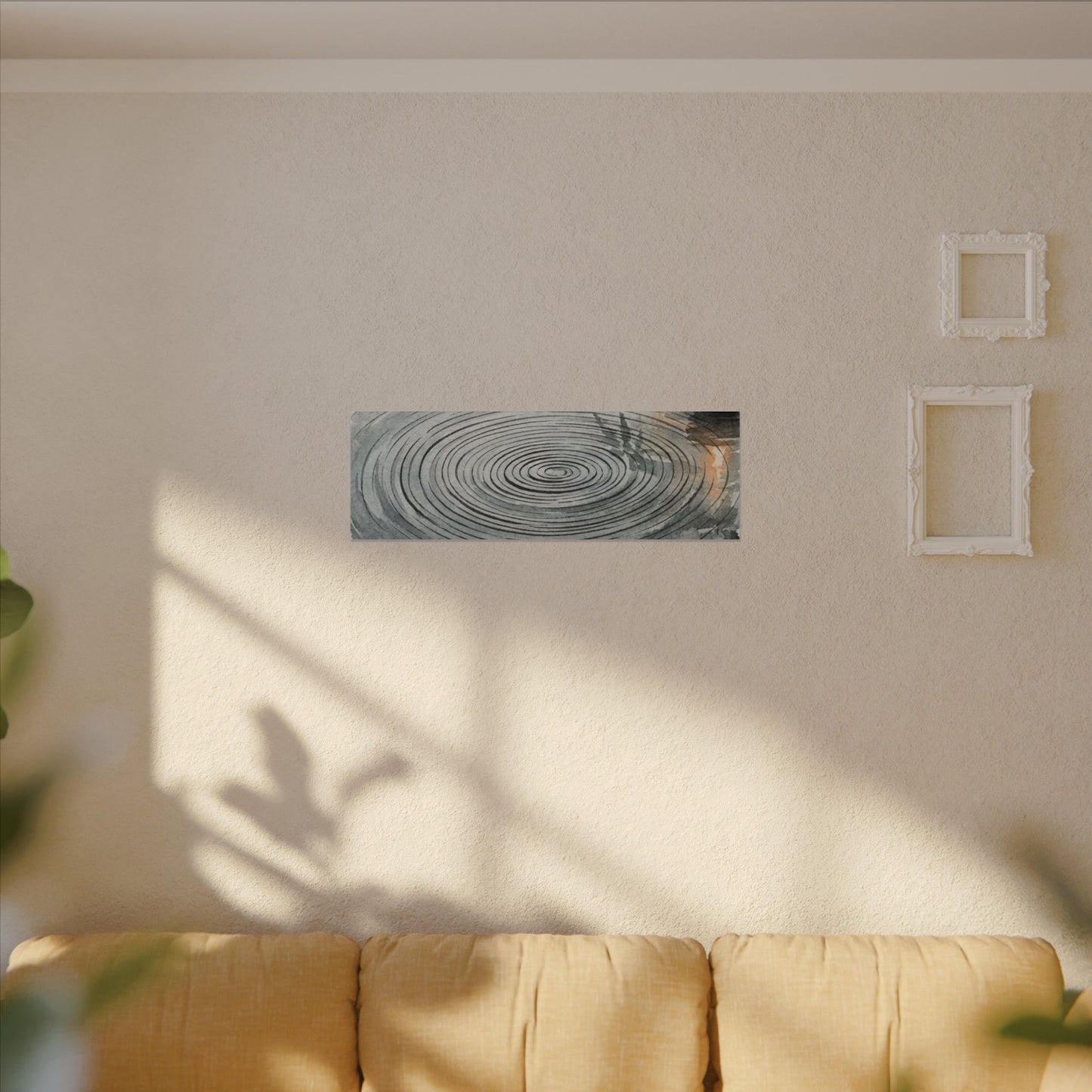 Water Ripple Sumi E Canvas Art | Calm Zen Art