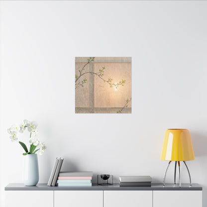 Spring Cherry Blossom Forest Whimsy Canvas Art | Rustic Decor