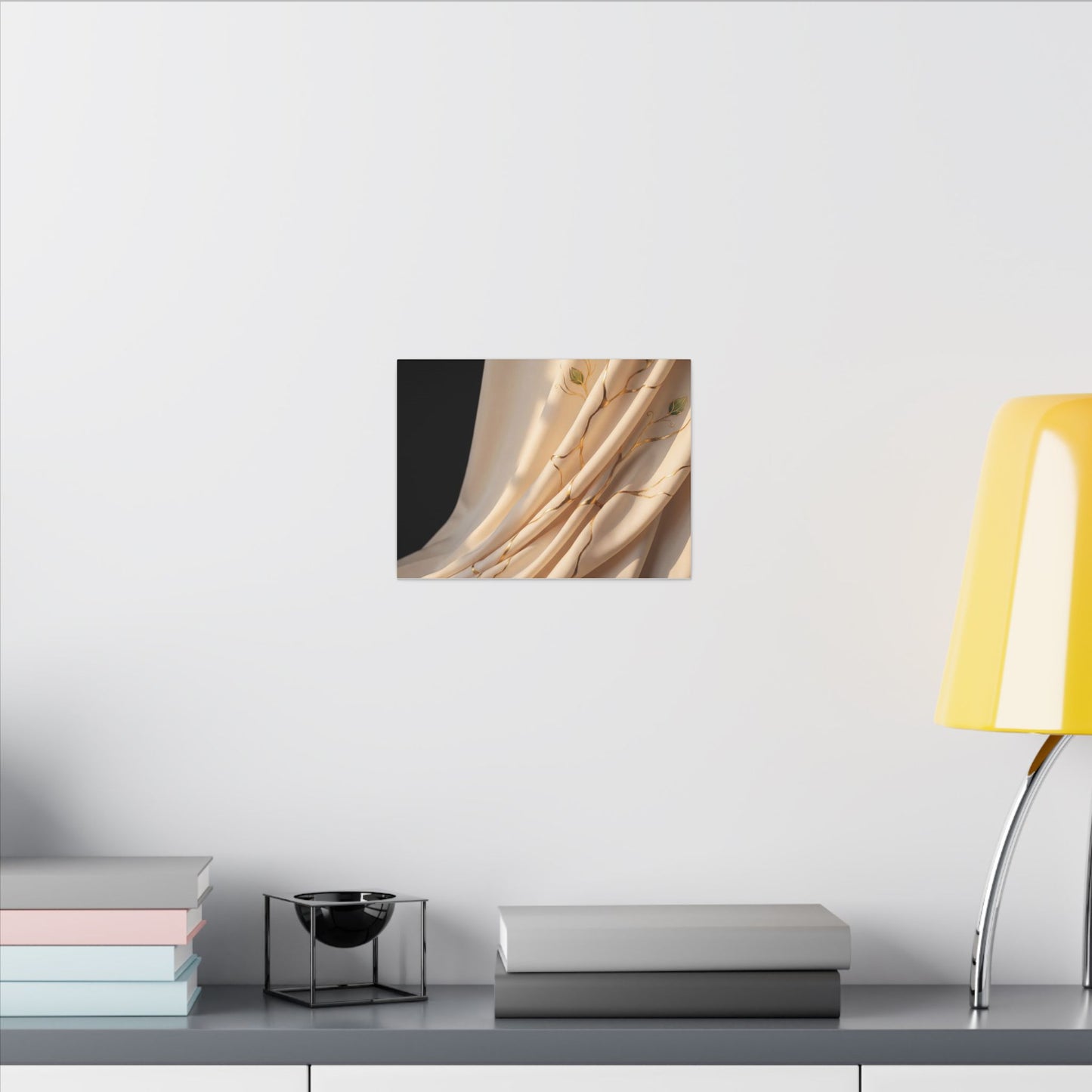 Golden Hour Silk Drape Canvas Art - Kintsugi Fukinsei