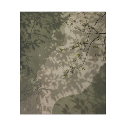 Neutral Shadow Play Canvas Art - Japanese Pattern Japandi
