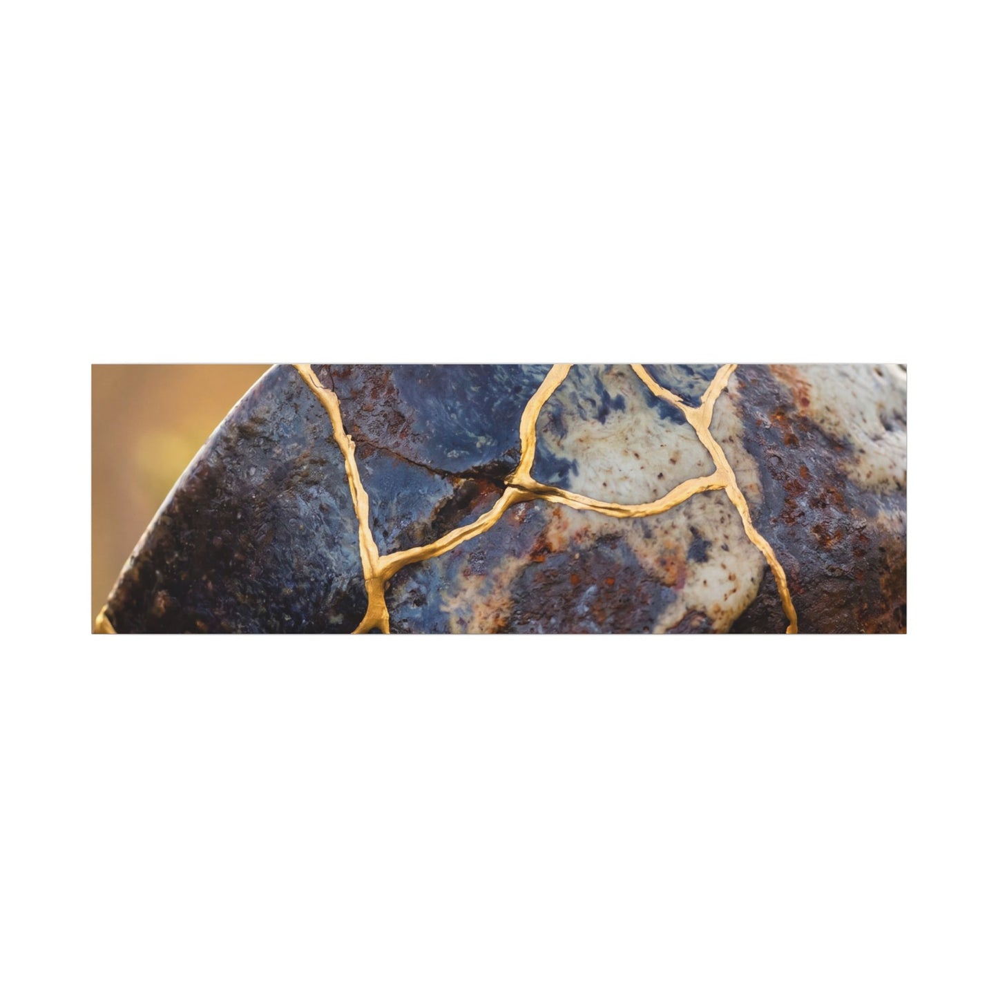 Fukinsei Rust Patina Canvas Art - Kintsugi Gold Repair