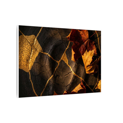 Resilient Shadow Play Canvas Art - Crackle Gold Kintsugi