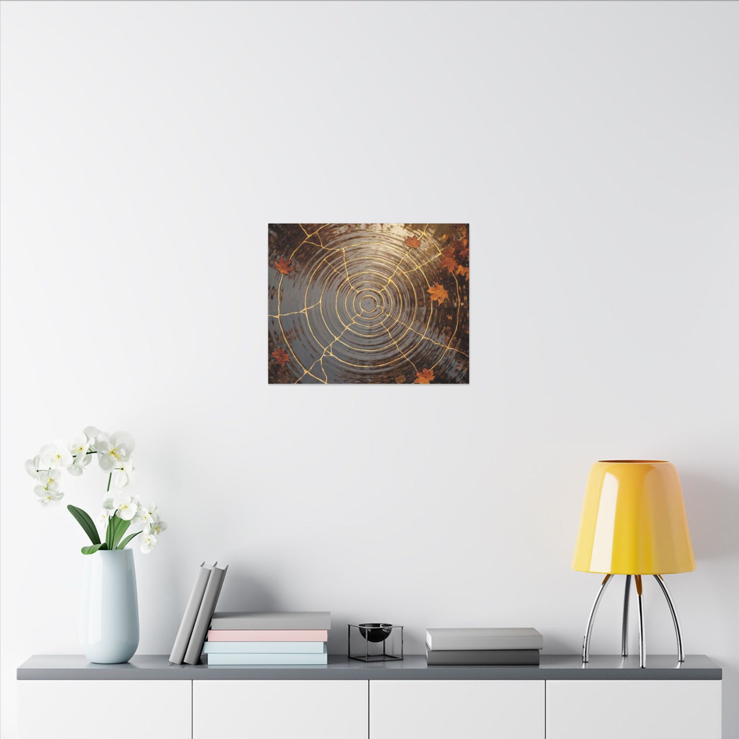 Artful Water Ripple Canvas Art - Gold Vein Kintsugi