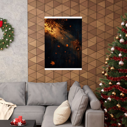 Rust Patina Wall Art Print | Autumn Dark Japandi Shadow Zen Art