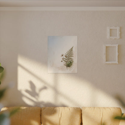 Winter Moss Close Up Herbarium Canvas Art | Enchanting Decor