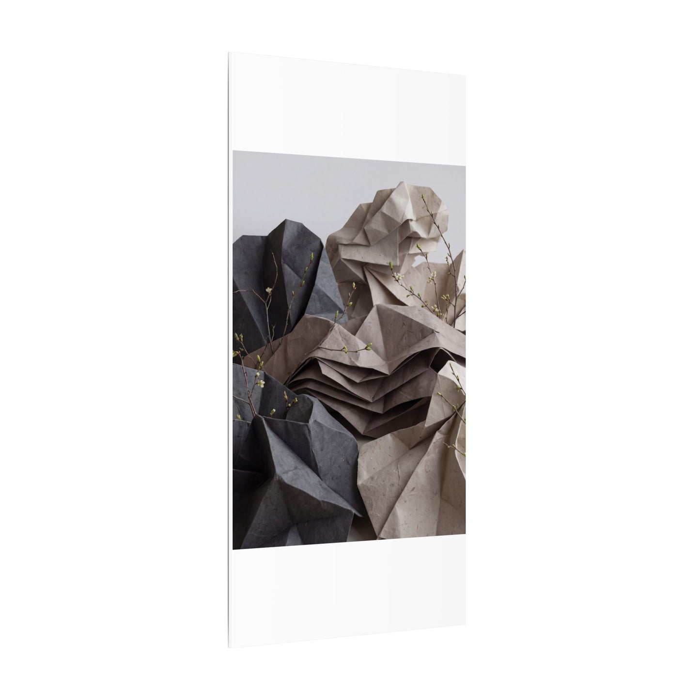 Neutral Paper Fold Canvas Art - Texture Japandi