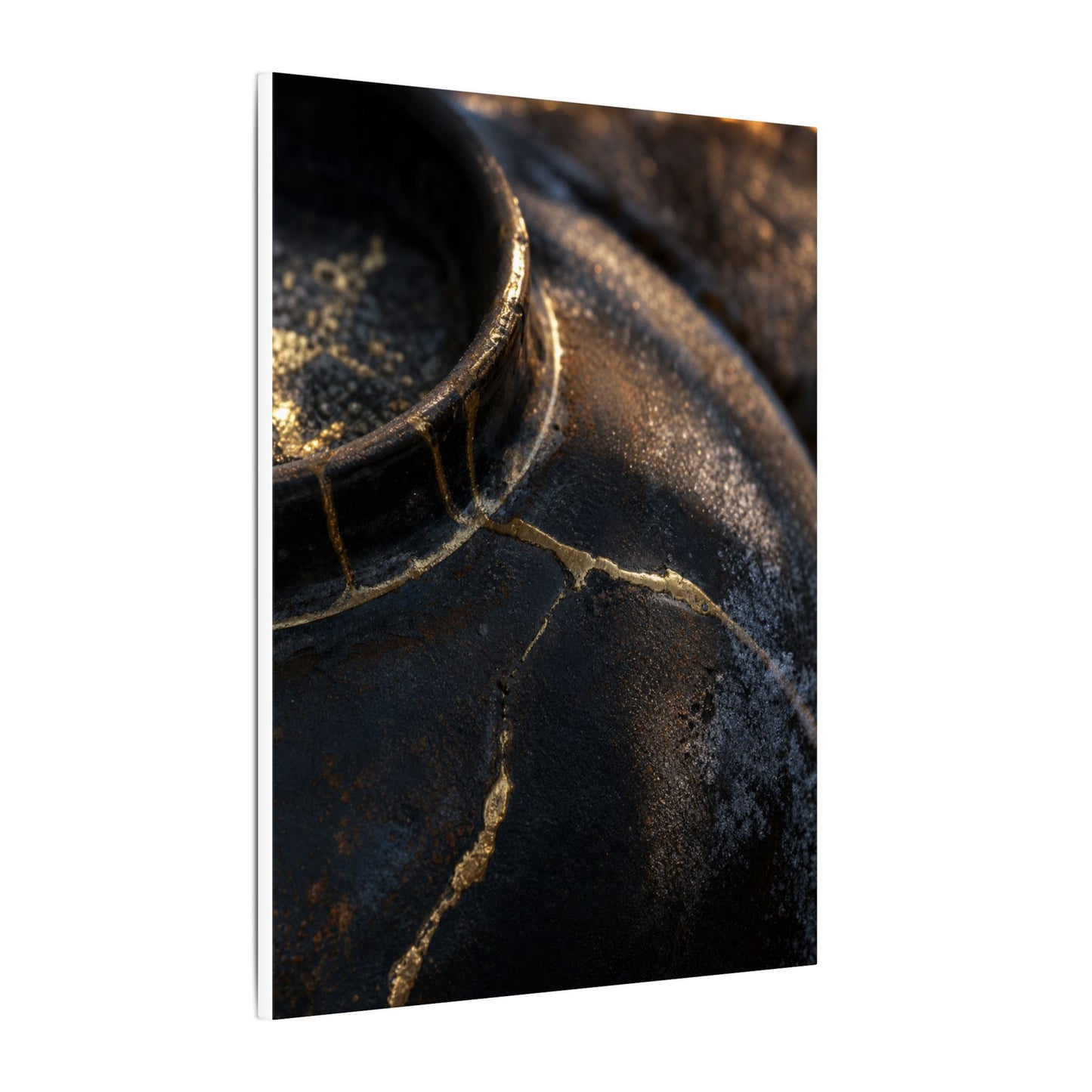 Kintsugi Rust Patina in Golden Hour | Broken Beauty Canvas Art