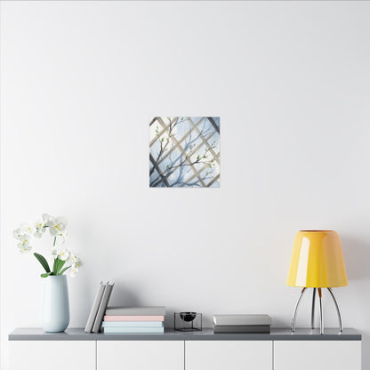 Shoji Screen Canvas Art | Spring Japandi Watercolor Art