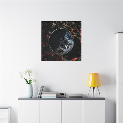 Autumn Ceramic Bowl Shadow Zen Canvas Art | Bold Decor