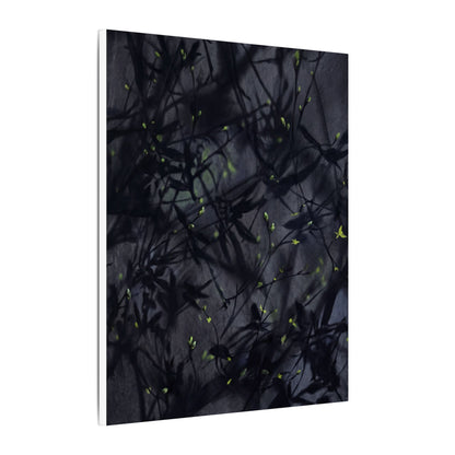 Shadow Play Spring Canvas Art | Dark Japandi Atmospheric Design