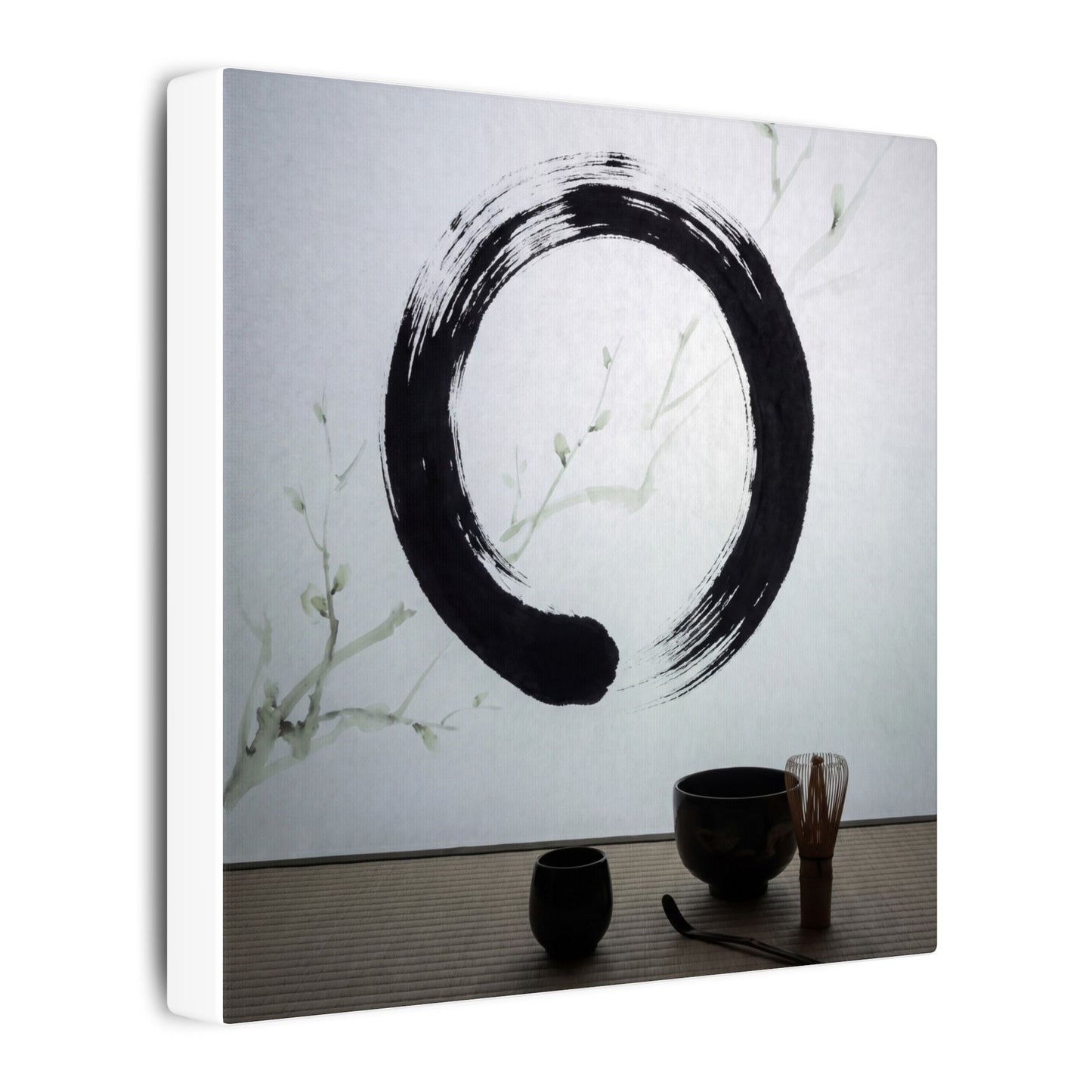 Tea Ceremony Enso Canvas Art | Peaceful Zen Art