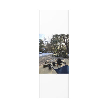 Winter Tea Ceremony Karesansui Canvas Art | Serene Decor
