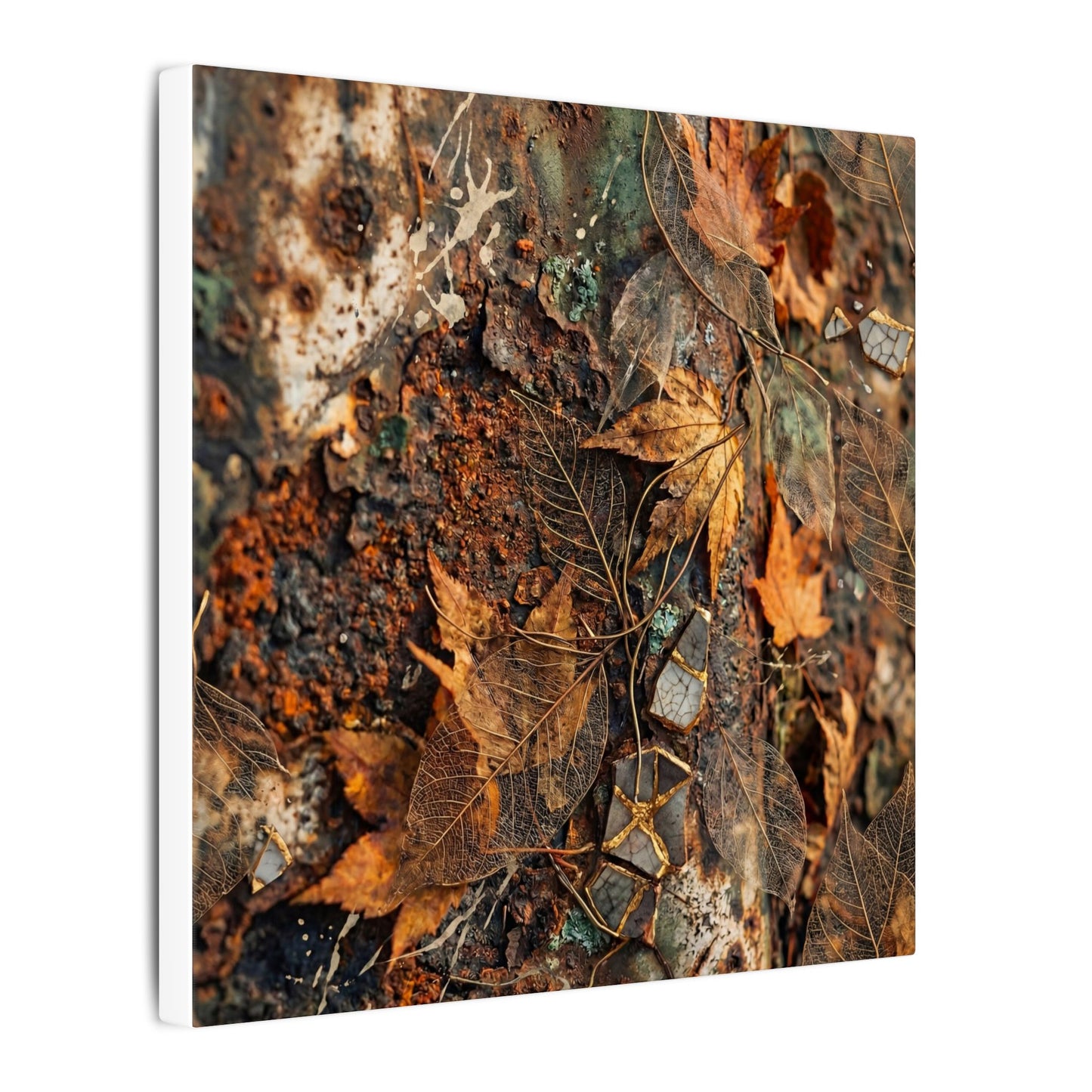 Rust Patina Canvas Art | Autumn Japandi Texture Art