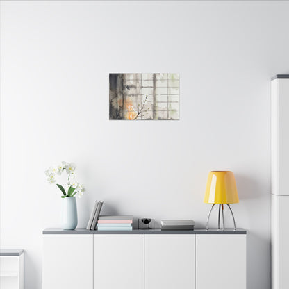 Shoji Screen Canvas Art | Spring Japandi Watercolor Art