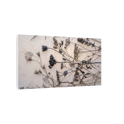 Elegant Dried Flowers Canvas Art - Japanese Pattern Japandi
