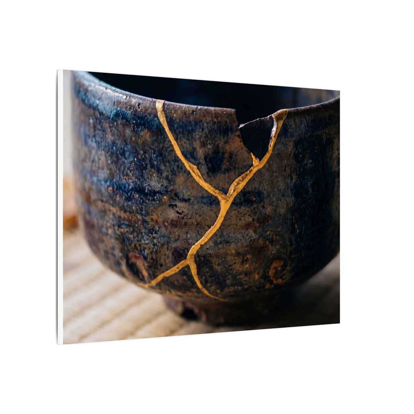 Tea Ceremony Autumn Canvas Art | Kintsugi Healing Design