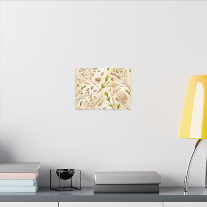 Spring Dried Flowers Watercolor Canvas Art | Earthy Decor