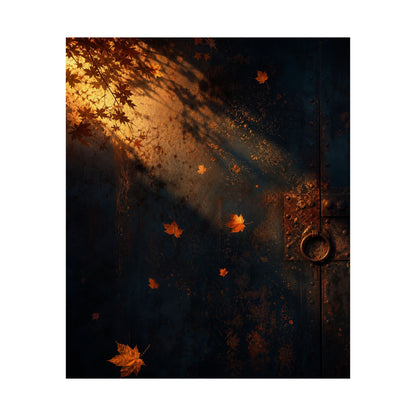 Rust Patina Wall Art Print | Autumn Dark Japandi Shadow Zen Art