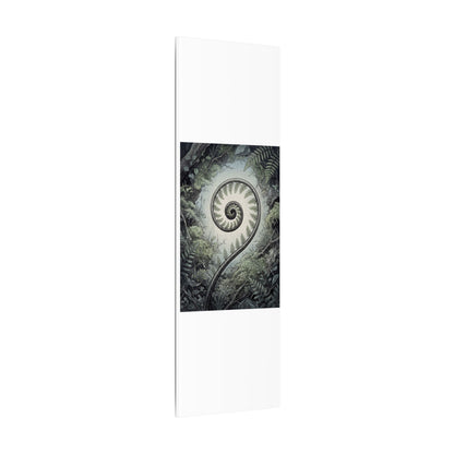 Zen Fern Unfurling in Dawn | Ukiyo E Inspired Canvas Art