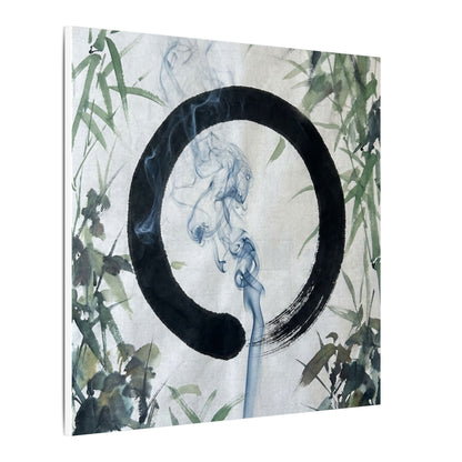 Zen Incense Smoke in Moonlight | Enso Canvas Art