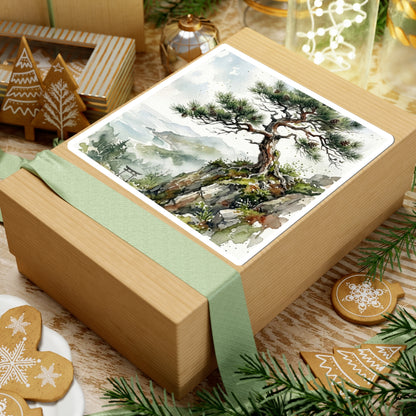 Pine Tree Sticker | Spring Japandi Watercolor Art