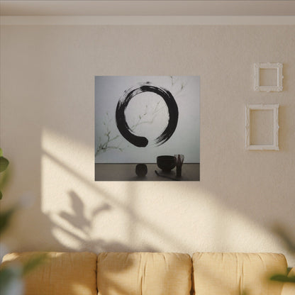 Tea Ceremony Enso Canvas Art | Peaceful Zen Art