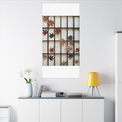 Japandi Shoji Screen in Overcast | Texture Canvas Art