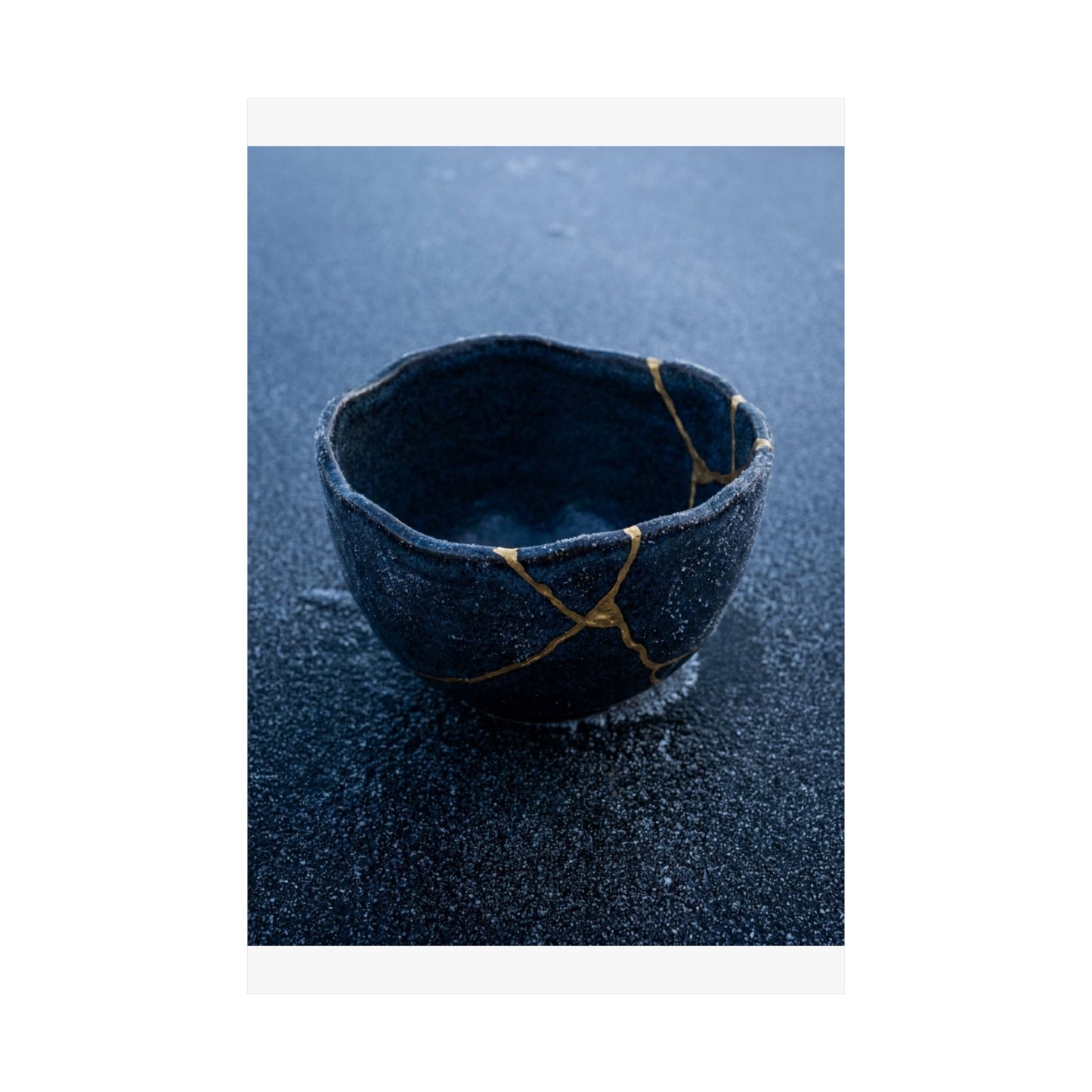 Ceramic Bowl Gold Repair Wall Art Print | Artful Kintsugi Art