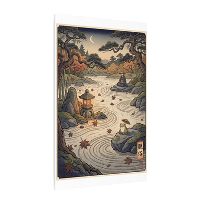 Rock Garden Autumn Canvas Art | Zen Serene Design