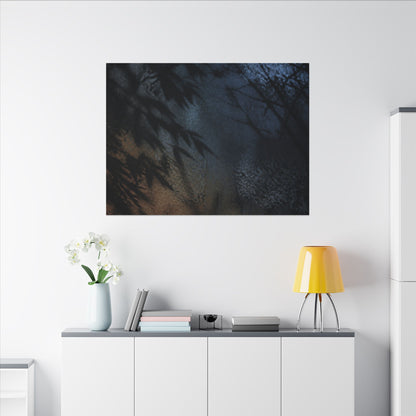Kanso Shadow Play Canvas Art - Dark Japandi Shadow Zen