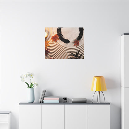 Tranquil Rock Garden Canvas Art - Enso Zen