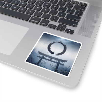 Zen Torii Gate in Moonlight | Enso Sticker