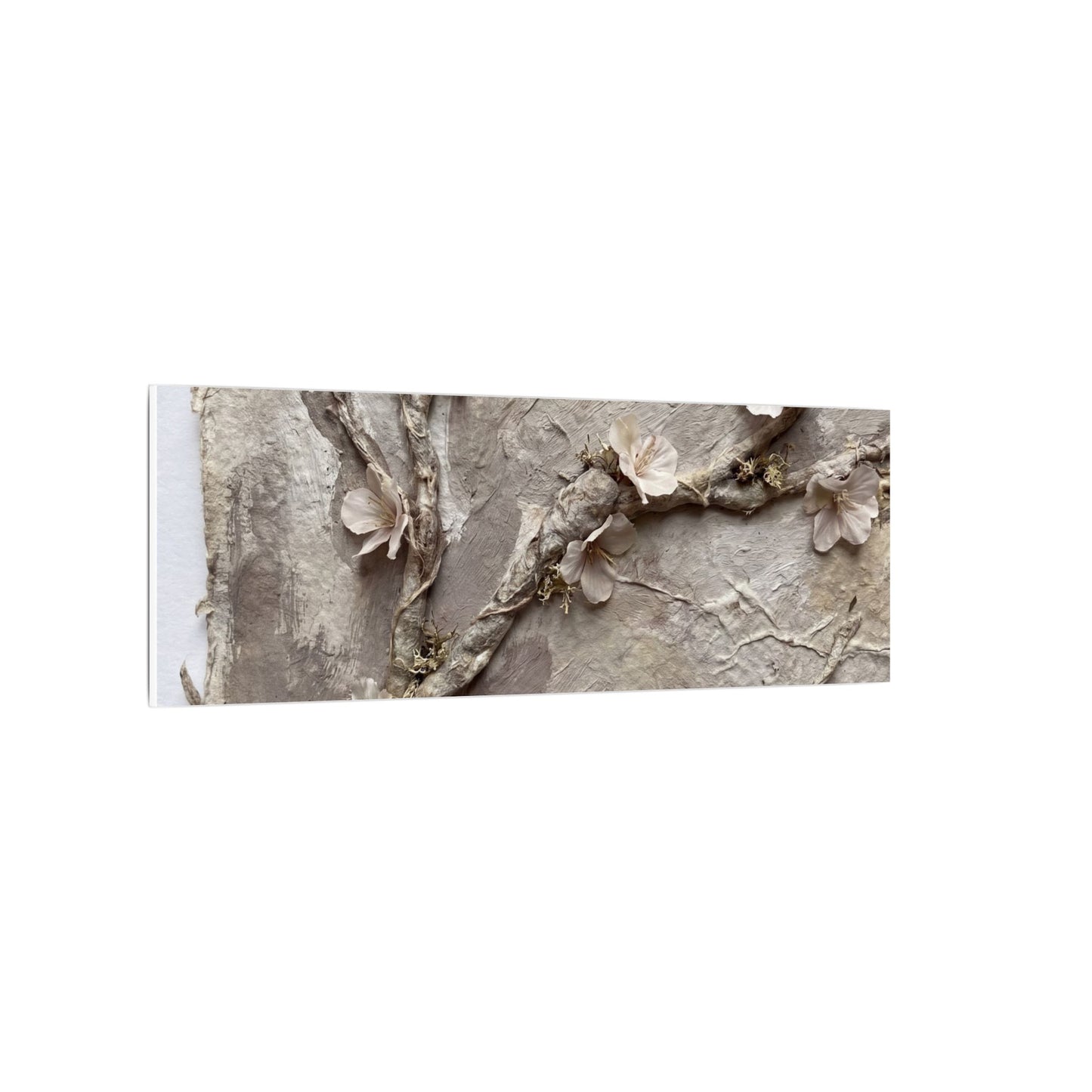 Summer Cherry Blossom Texture Canvas Art | Earthy Decor