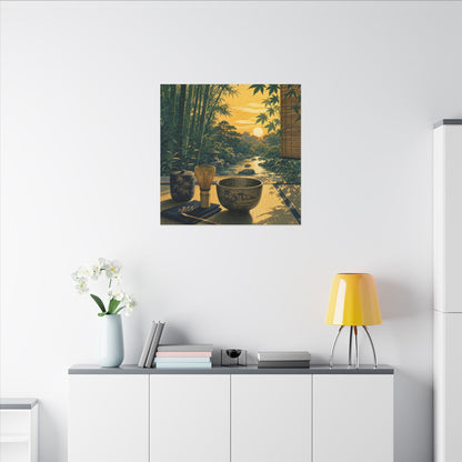 Ma Tea Ceremony Canvas Art - Zen Ukiyo E Inspired