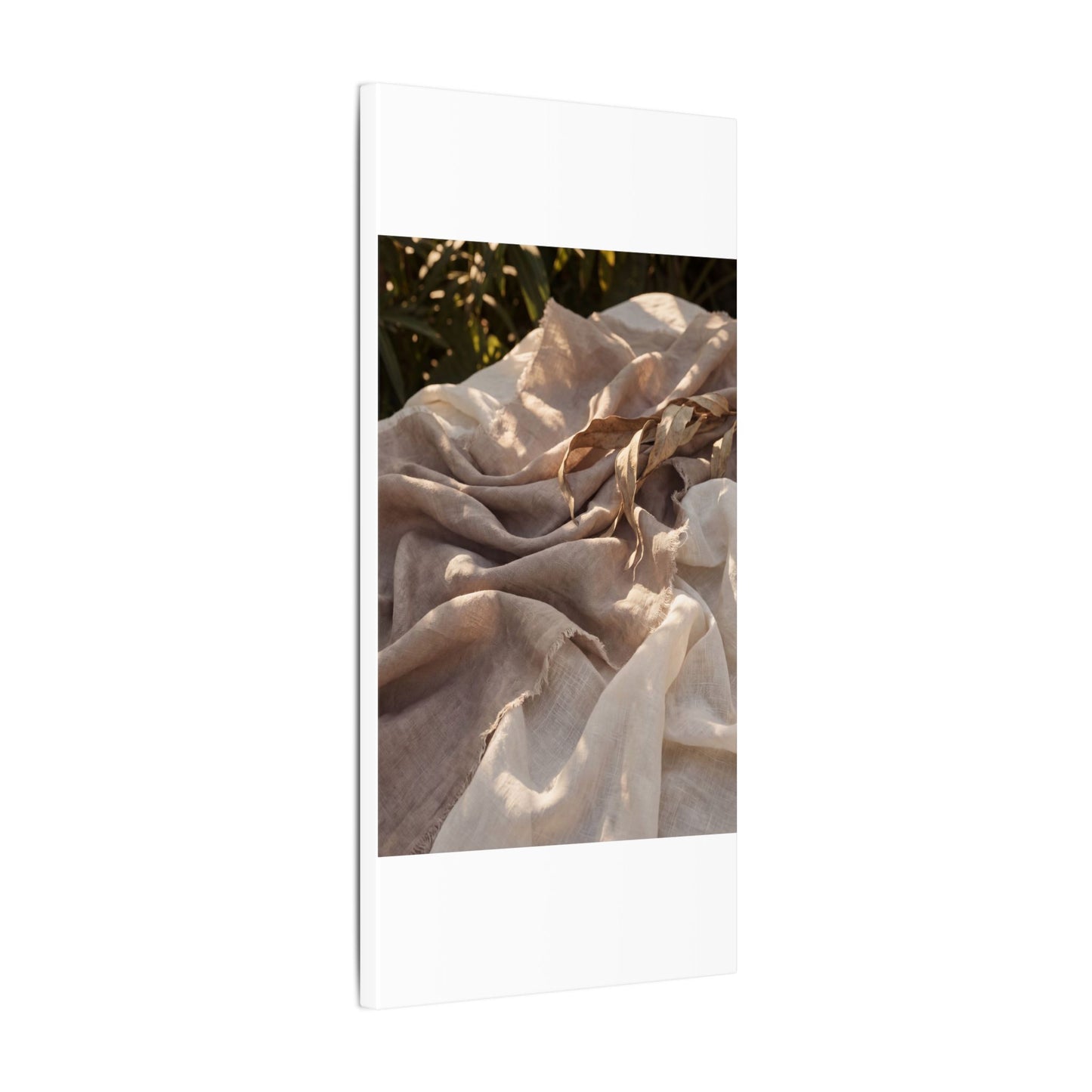 Silk Drape Summer Canvas Art | Japandi Neutral Design