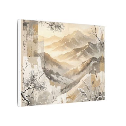 Shibui Mountain Mist Canvas Art - Japandi Japanese Pattern
