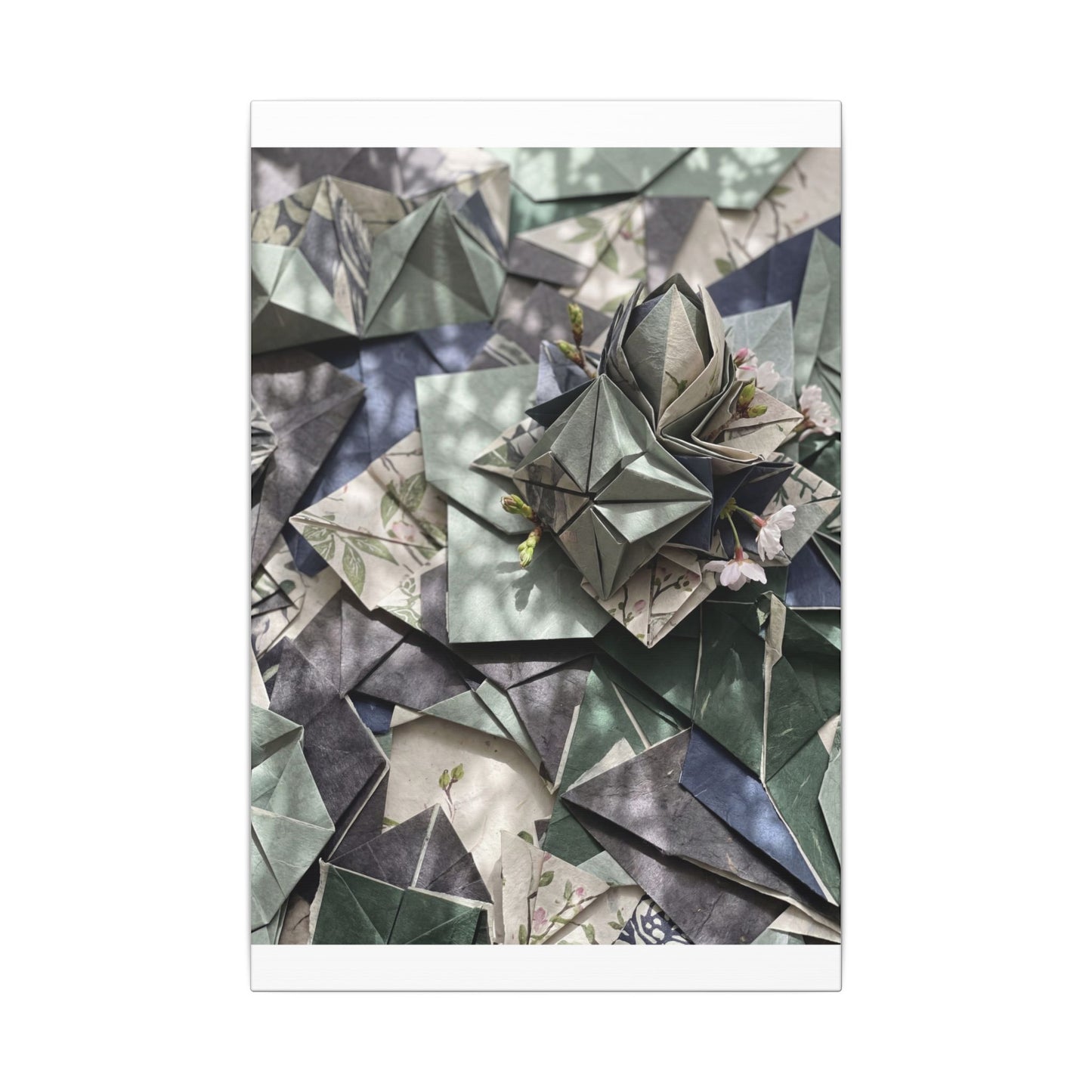 Shibui Paper Fold Canvas Art - Japandi Japanese Pattern
