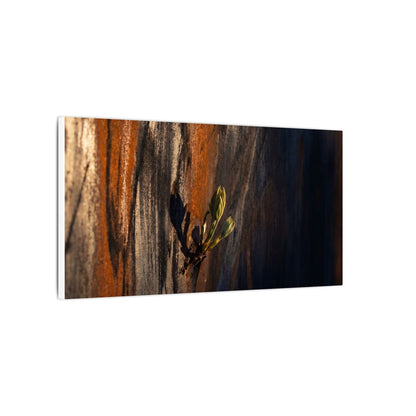 Rust Patina Charcoal Ink Canvas Art | Moody Dark Japandi Art