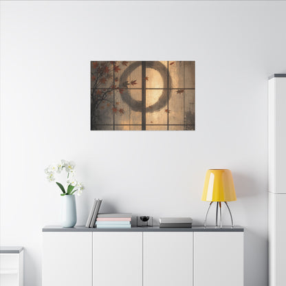 Shoji Screen Texture Canvas Art | Earthy Japandi Art