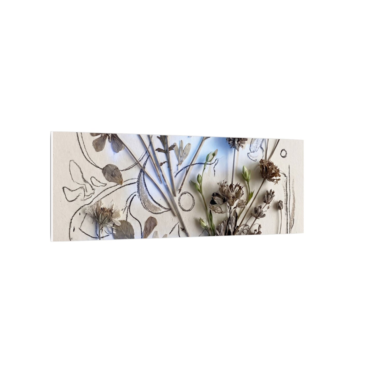 Dried Flowers Minimal Line Canvas Art | Elegant Japandi Art
