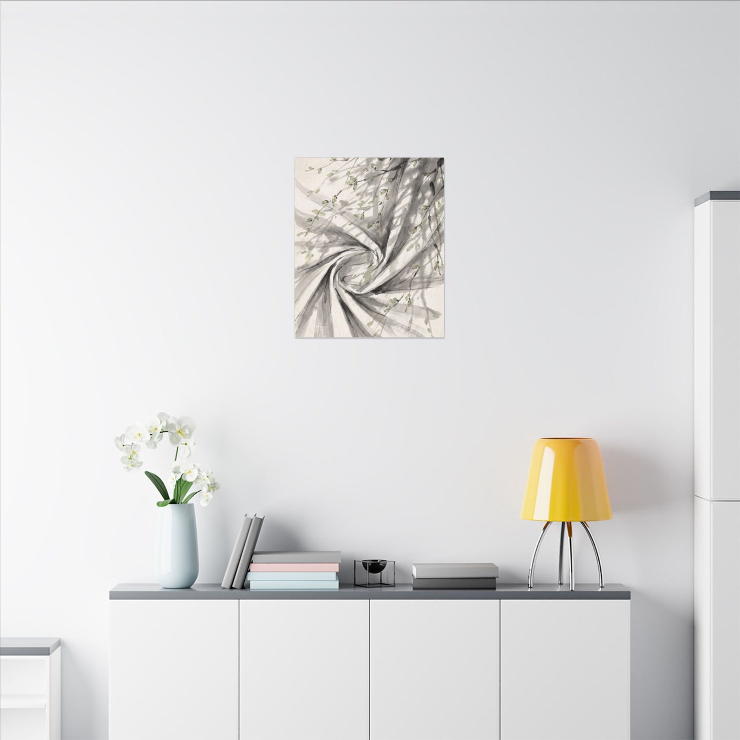 Silk Drape Spring Canvas Art | Zen Contemplative Design