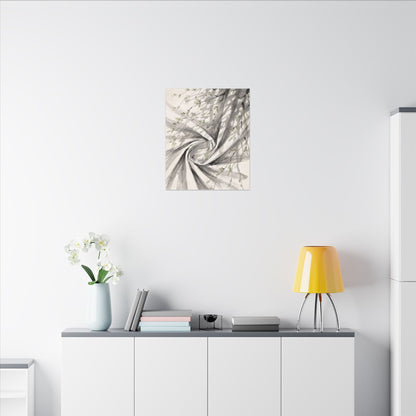 Silk Drape Spring Canvas Art | Zen Contemplative Design