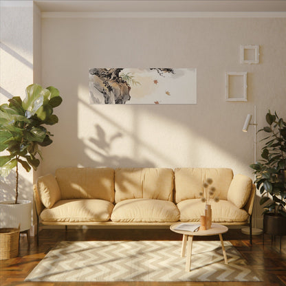 Peaceful Pine Tree Canvas Art - Sumi E Zen