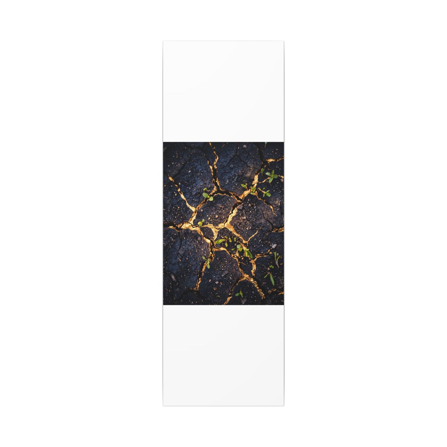 Spring Cracked Earth Crackle Gold Canvas Art | Healing Decor