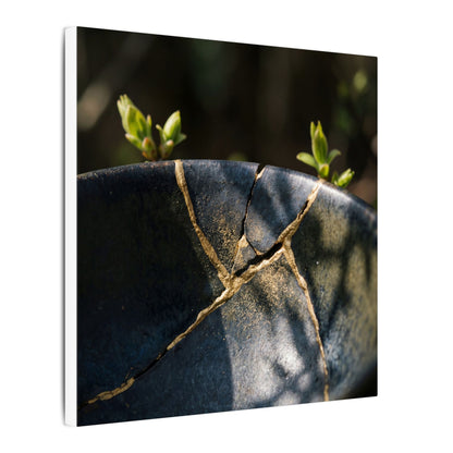 Seijaku Broken Pottery Canvas Art - Dark Japandi Shadow Zen