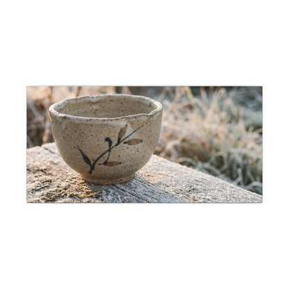 Golden Hour Ceramic Bowl Canvas Art - Japandi Ma