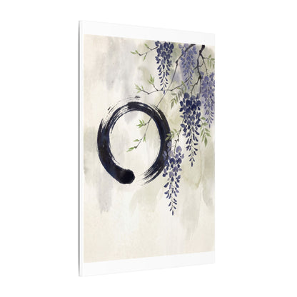 Wisteria Enso Canvas Art | Serene Zen Art